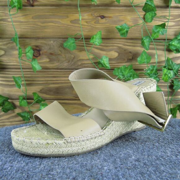 Steve Madden Women's Radli Ankle Strap Beige‎ Leather 9 Medium Gently Used 2025 - Picture 1 of 8